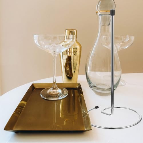 Hemoton Wine Decanter Drying Rack Set of 2 Stainless Steel Wine Carafe
