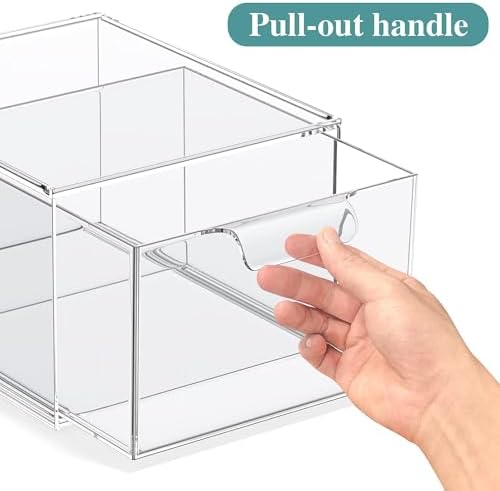 2 Pack Clear Acrylic Makeup Organizers