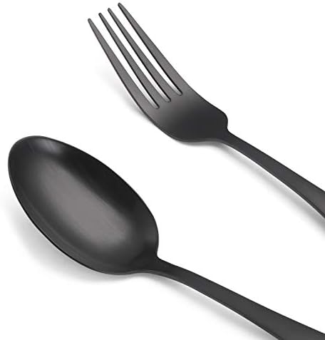 Matte Black Silverware Set, Satin Finish 20-Piece Stainless Steel