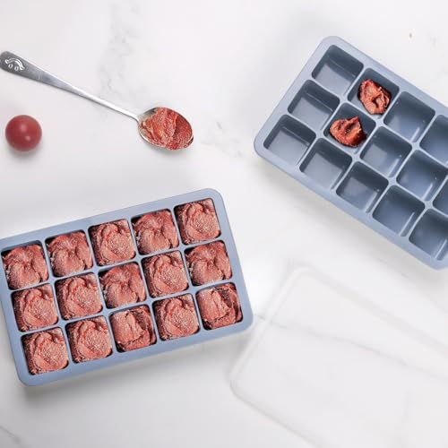 2 Tbsp Silicone Freezer Molds - Perfect for Storing Garlic, Herbs