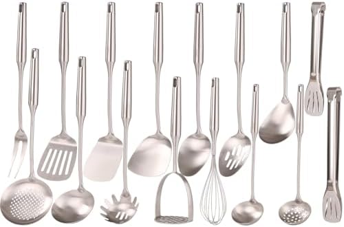 Small and Large Stainless Steel Cooking Spoon Set