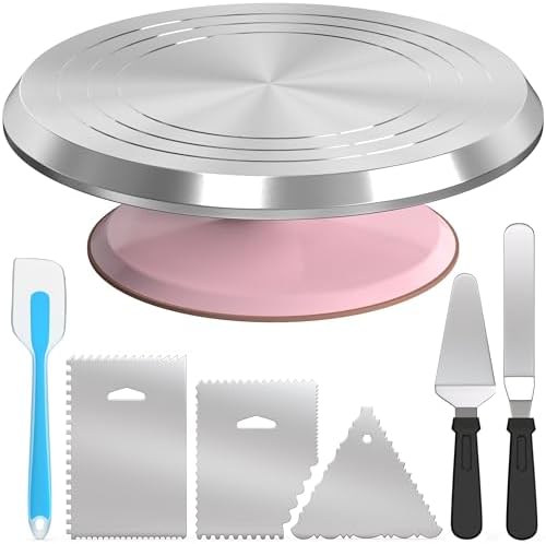 Riccle 12" Aluminum Rotating Cake Stand