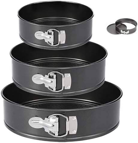 Springform Pan, 3PCS 7,8,9 Inch Cheesecake Pans with Removable Bottom