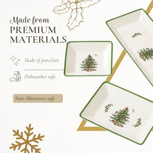Spode Christmas Tree 3-Piece Traditional Nesting Trays - Set of 3