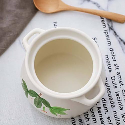 Ceramic Casserole Clay Pot with Lid, Earthenware Casserole Pot