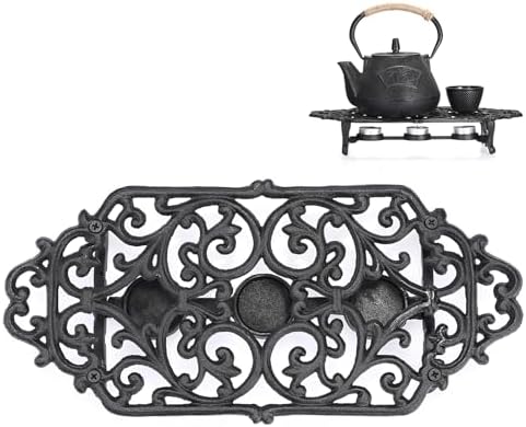Sumnacon Cast Iron Teapot Warmer, Heavy Duty Teapot Warmer Stand with