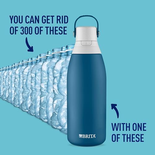 Brita Stainless Steel Premium Filtering Water Bottle, BPA-Free