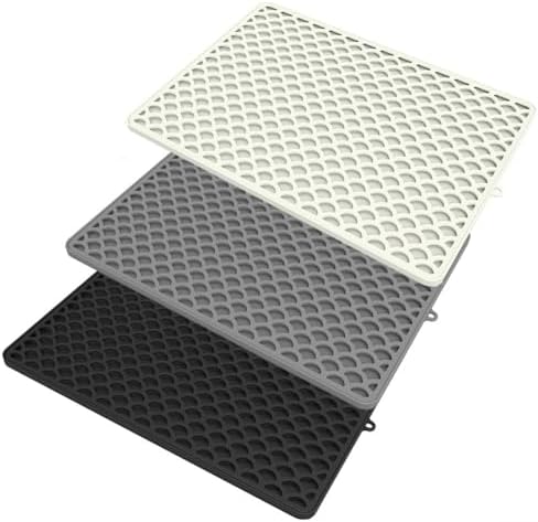 Absorbent Dish Drying Mat 18x13in Double Layer Silicone