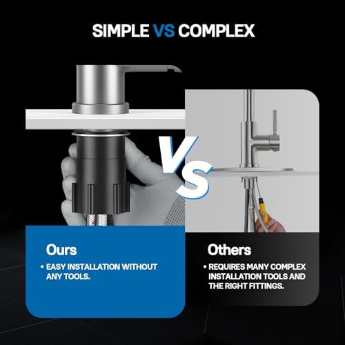 WEWE High-Arc Pull-Down Kitchen Faucet, Brushed Nickel