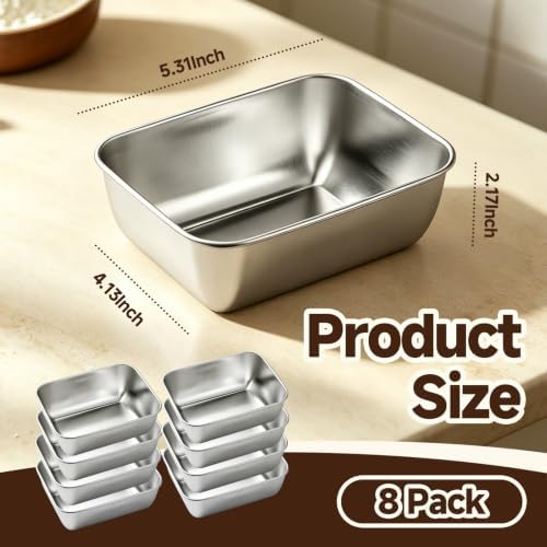 Mini Loaf Pans for Baking Bread, 8 Pack Mini Sourdough Loaf Pans