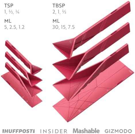 POLYGONS - Original Flat 3-in-1 Folding Measuring Spoons | 2 Spoons