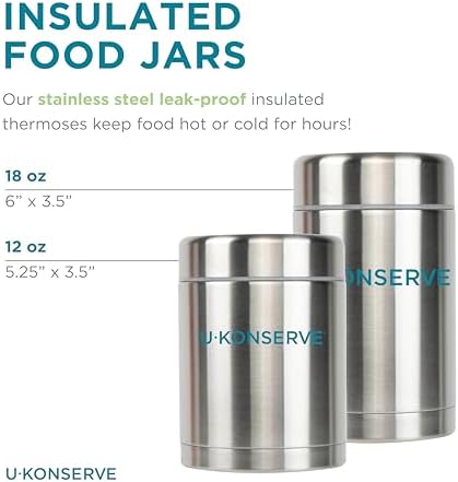 U Konserve 12 oz Insulated Stainless Steel Food Jar thermose