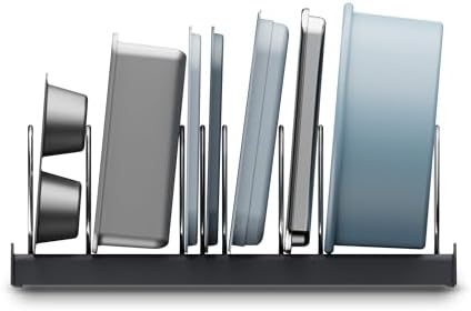Joseph Joseph DrawerStore Cookware Organizer, Baking Tray Rack, Space Saving Storage for Pans, Lids, Cutting Boards