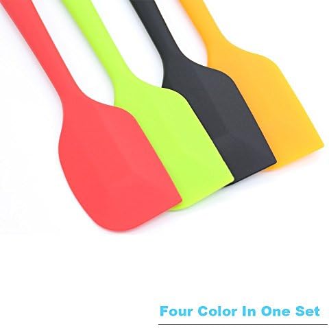 4-Piece Silicone Spatula Set with Stainless Steel Core, Small