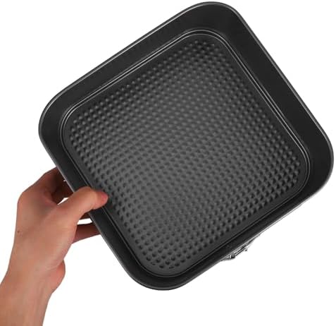 Garneck 3 Piece Square Springform Cheesecake Pan Set with Removable