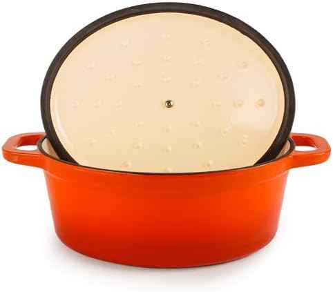 Berghoff Neo 5Pc Enameled Cast Iron Cookware Set, Orange Pots & Pans