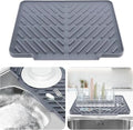 Silicone Dish Drying Mat for Kitchen Counter Essentials Wider Drain