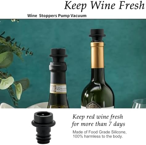 Wine Saver Vacuum Pump Set with 24 Reusable Silicone Stoppers