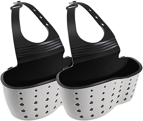 Kitchen Sink Caddy Sponge Holder, 2 Pcs Beige