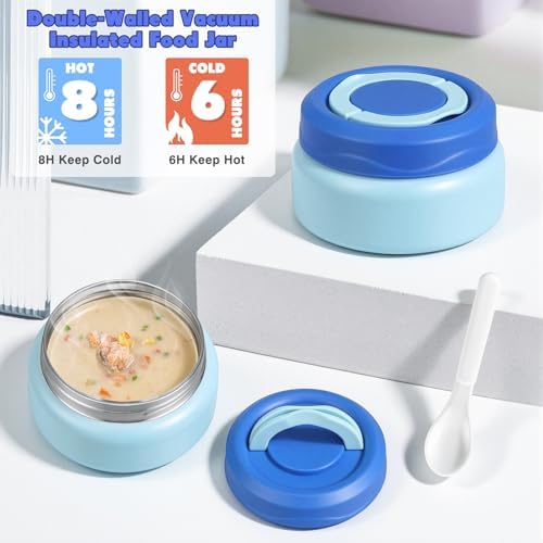 Bento Lunch Box for Kids with 7oz Soup Thermo,Insulated Stainless
