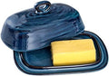 Hasense Butter Dish with Lid, Ceramic Butter Dish with Cover for