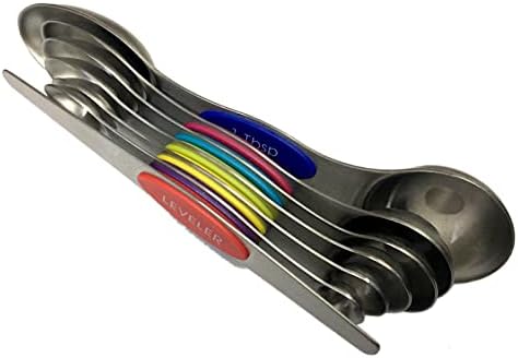 Measuring Spoons Set, Dual Sided(7PCS), Magnetic Measuring Spoons
