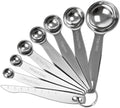Measuring Spoons, 8-Piece Heavy Duty Stainless Steel Measuring Spoons