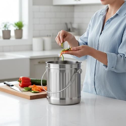 1.3 Gal Kitchen Countertop Compost Bin