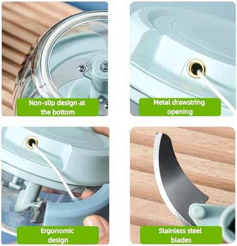 Manual Food Processor, Garlic Mincer Hand Cutter, Vegetable Chopper