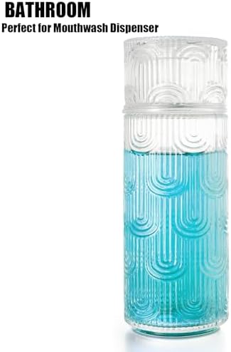Bedside Water Carafe and Glass Set, 21.6 Oz Glass Pitcher with 6 Oz