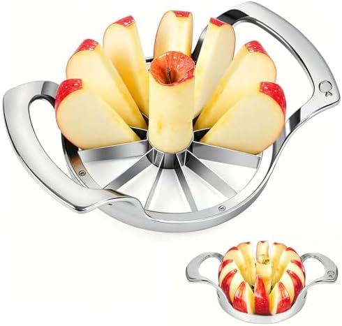 Apple Slicer, 12 Blade Extra Large Stainless Steel Apple Cutter, Heavy