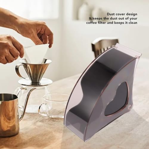 Coffee Filter Holder with Cover, Plastic Countertop Rack