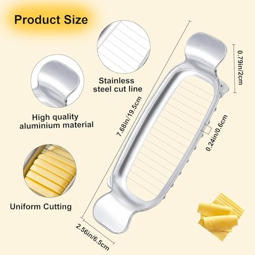 Butter Slicer Cutter & Cheese Cutter–Multi-Use Kitchen Tool for Evenly