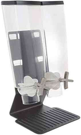 HUBERT 2 Container Cereal Dispenser w/ Stand 9 3/16"L x 8 1/8"W x 17 3/16"H