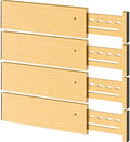Bamboo Drawer Dividers, 4" High Drawer Organizers for Clothes/Utensils