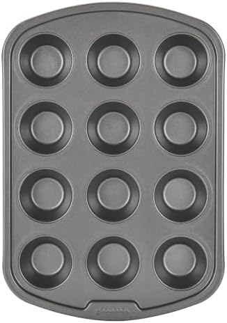 GoodCook Everyday Mini Muffin Pan, 12-Cup, Gray