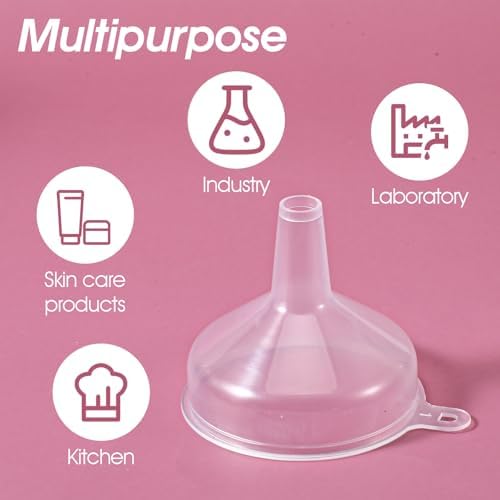 10 Pack Small Funnels Food Grade Mini Funnel Easily Transfer Liquids