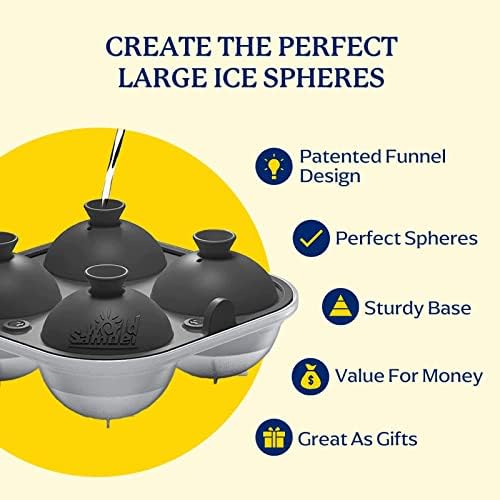 Samuelworld Large Silicone Premium Ice Trays, 2-Pack Combo, 2 Inches
