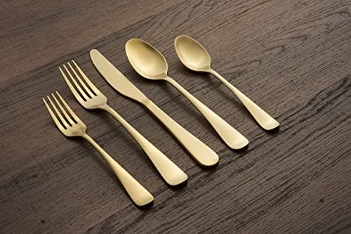Cambridge Silversmiths Rhiannon Champagne Satin 20-Piece Flatware Set