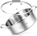 LOLYKITCH 8-Quart Stainless Steel Sauté Pan with Lid | Tri-Ply