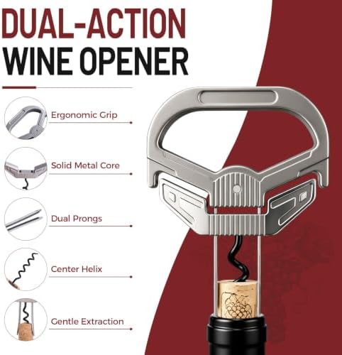 Ah So Wine Opener, Two Prong Cork Puller Remover Vintage Bottle & Old