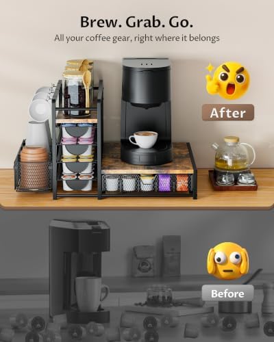 Coffee Station Organizer, 90 K-Cup Capacity