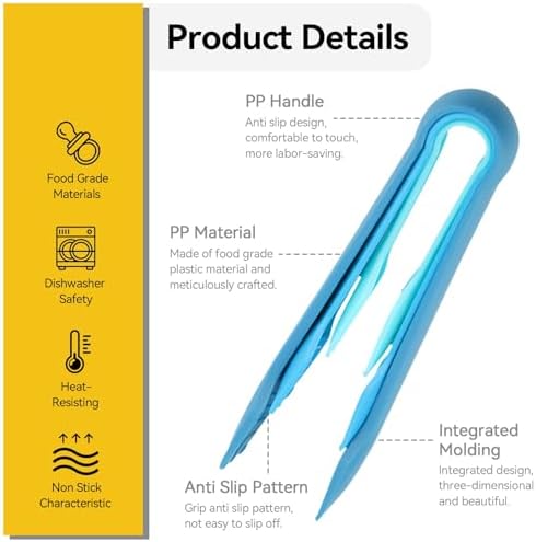 3 Sizes Bread Tongs, Blue