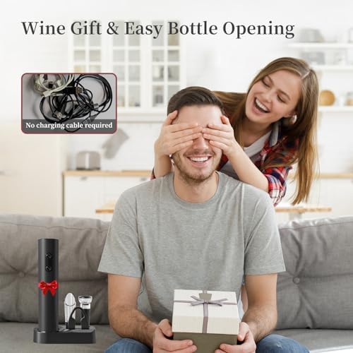 Electric Wine Opener, Battery Operated Wine Bottle Corkscrew Opener