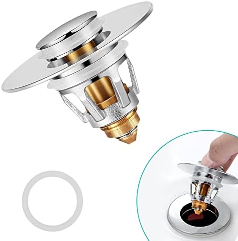 Sink Stopper, Bathroom Sink Drain Strainer with Hair Catcher, for