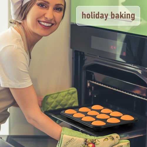 SiliFine 3 Pack Nonstick Muffin Pans, 6, 12, 24 Cup Cupcake Baking