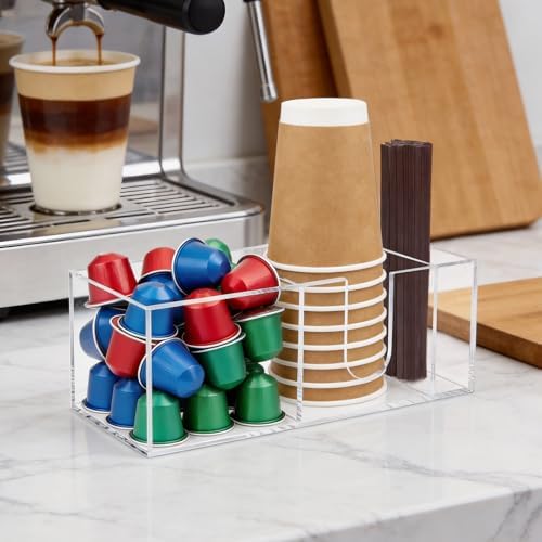 Acrylic 3-Slot Coffee Cup Holder