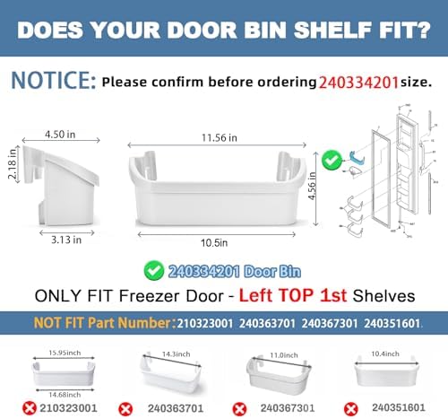240334201 Refrigerator Door Shelf Bin