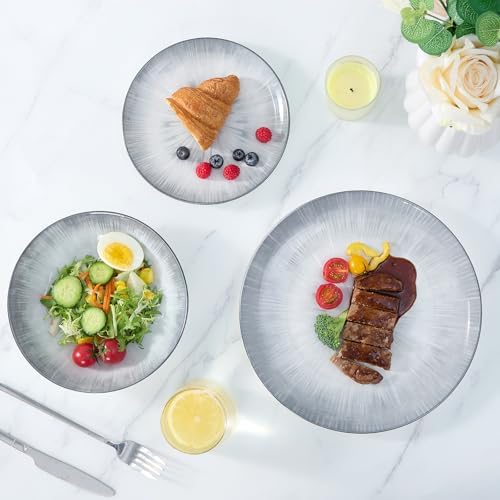 Bestone Porcelain Dinnerware Sets Service for 4, 12 pcs Hand drawn