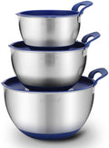 Rorence Stainless Steel Mixing Bowls: Stackable Mixing Bowl Set with